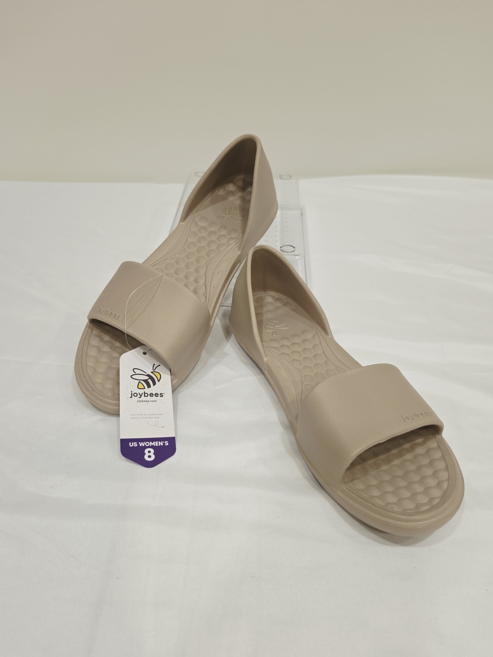 Joybees Women's Taupe D'Orsay Slide Flats - Neutral Taupe